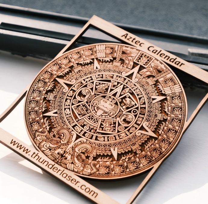 laser engraved wood with fine details