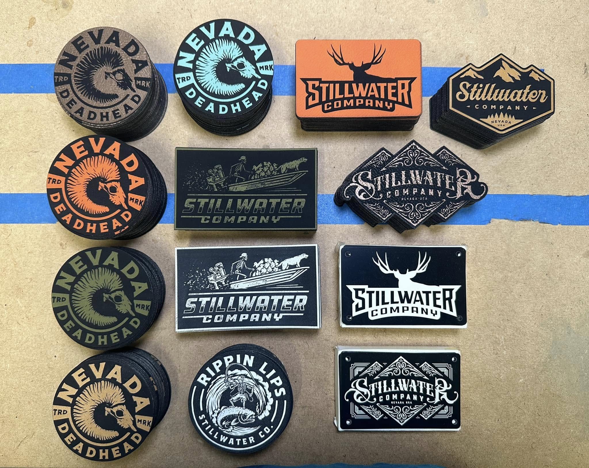 laser cut leather hat patches